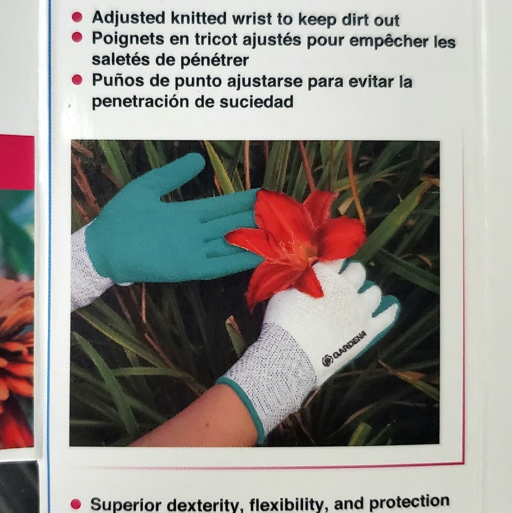 New Garden Gloves w Latex grip 3 pair - Picture 2 of 7